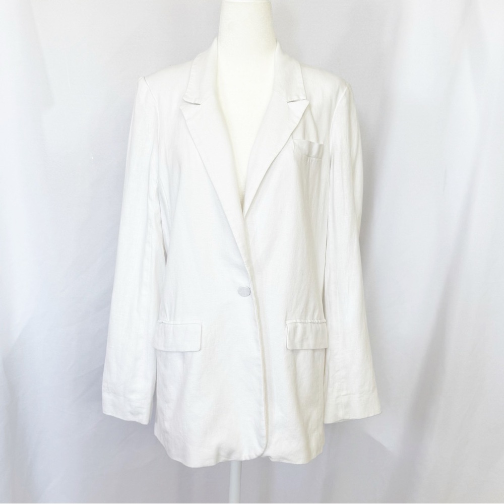 Abercrombie & Fitch Linen Blend Blazer M - Picture 2 of 12